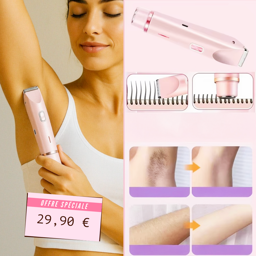 Rasoir‑tondeuse 2‑en‑1 | zéro irritations